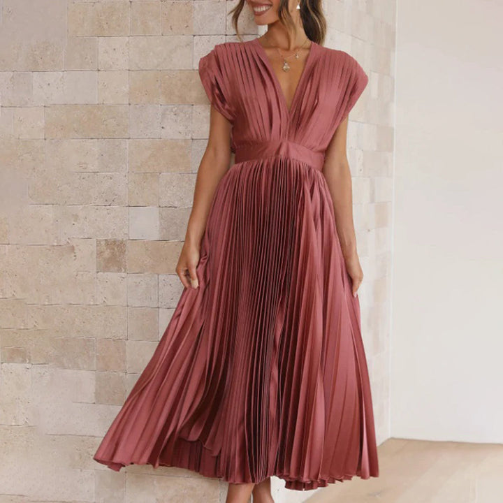 Genevieve | Timeless Pleated Midi Dress