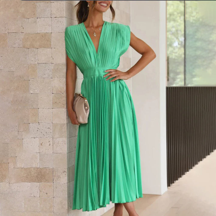 Genevieve | Timeless Pleated Midi Dress