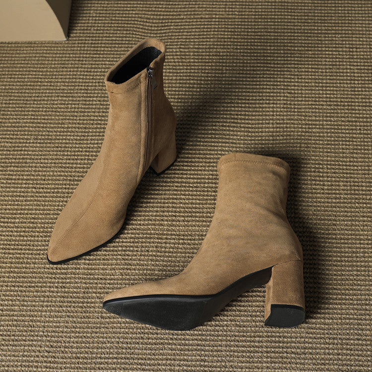 Tylia Genuine Suede Boots - Alurea & Co.