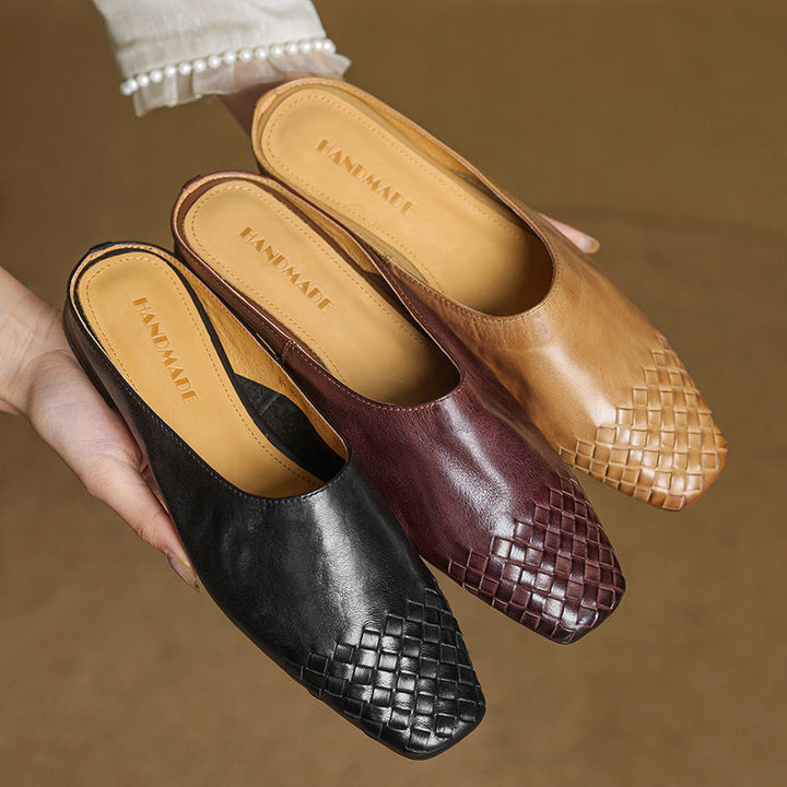 Helma Genuine Leather Mules - Alurea & Co.