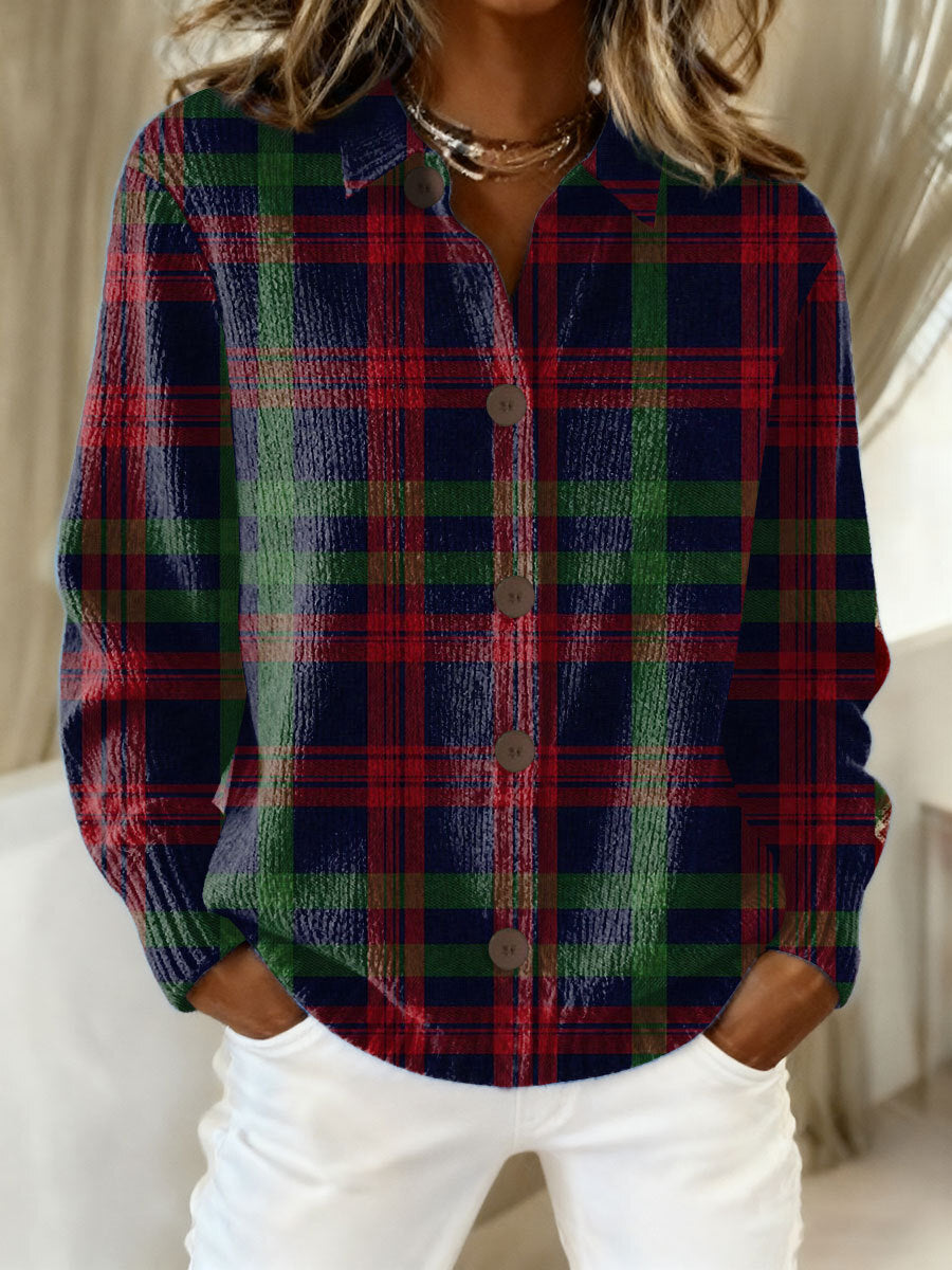 Tess™ – Checkered Hoodie Blouse - Alurea & Co.