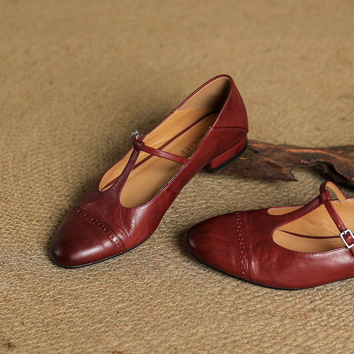 Miska Genuine Leather Flats - Alurea & Co.