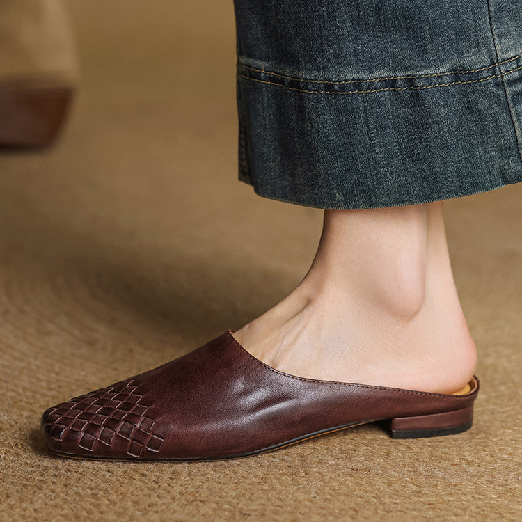 Helma Genuine Leather Mules - Alurea & Co.