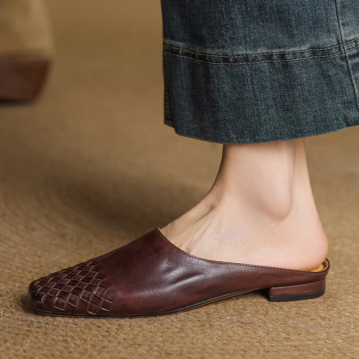Helma Genuine Leather Mules - Alurea & Co.