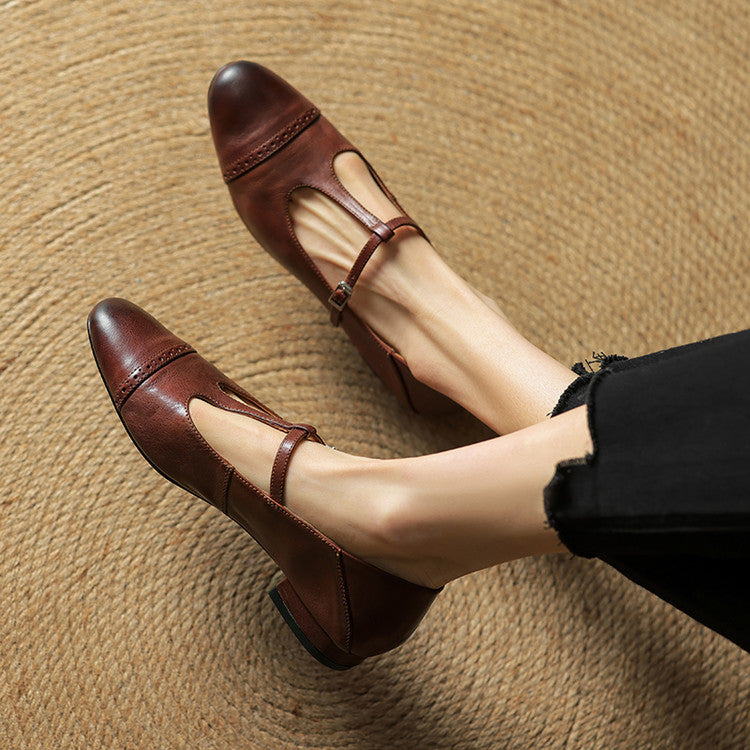 Miska Genuine Leather Flats - Alurea & Co.