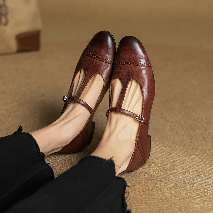 Miska Genuine Leather Flats - Alurea & Co.