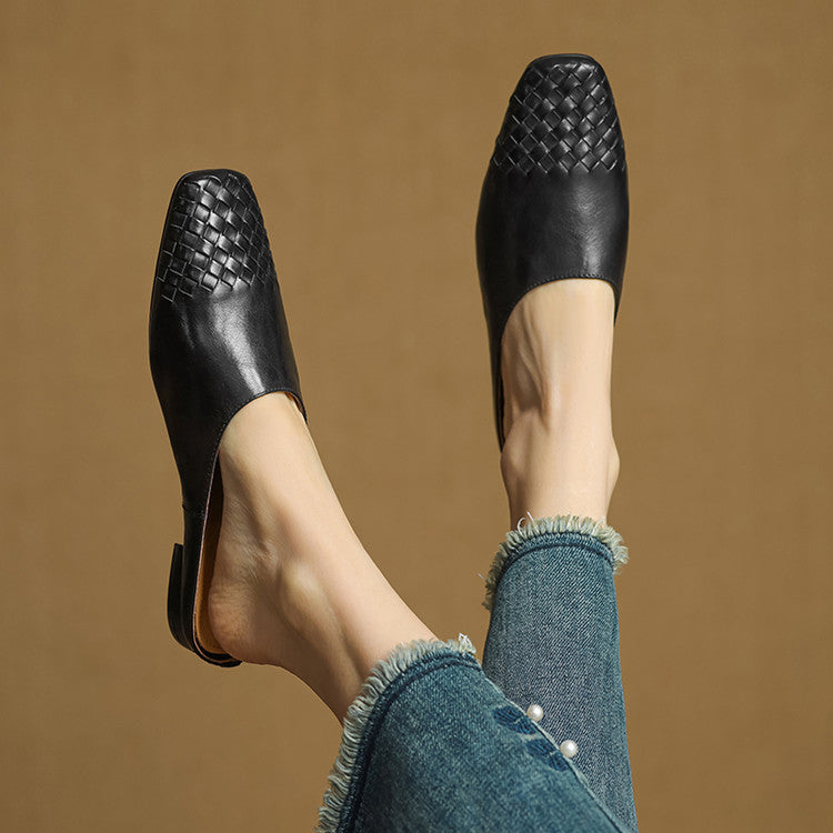 Helma Genuine Leather Mules - Alurea & Co.