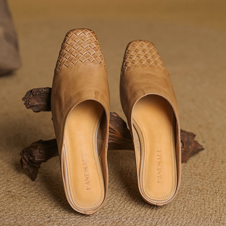 Helma Genuine Leather Mules - Alurea & Co.