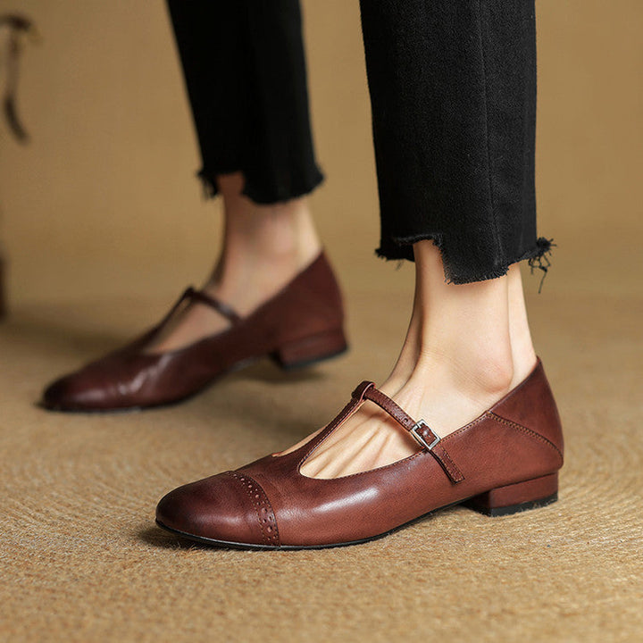 Miska Genuine Leather Flats - Alurea & Co.