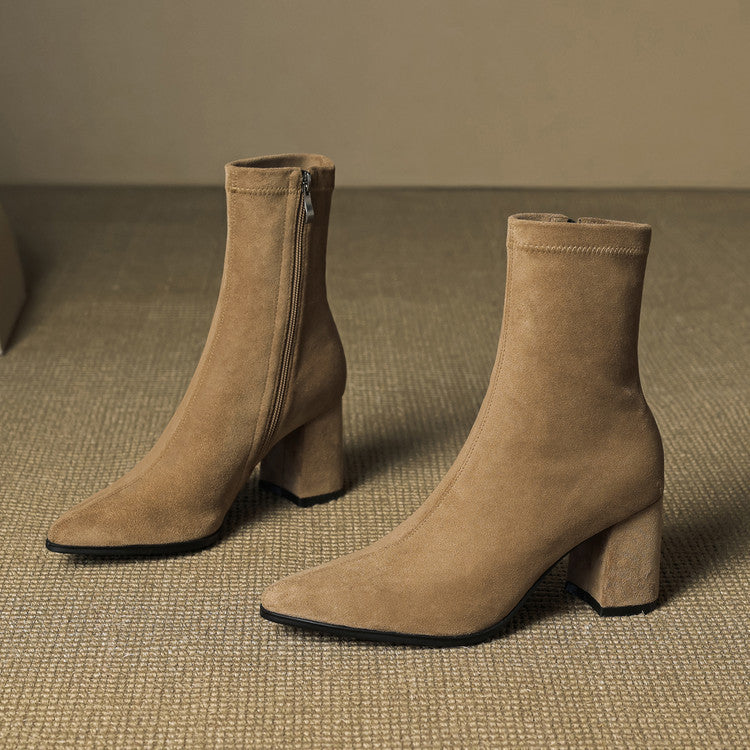 Tylia Genuine Suede Boots - Alurea & Co.