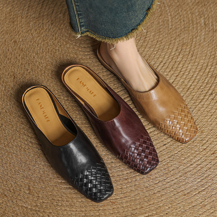 Helma Genuine Leather Mules - Alurea & Co.