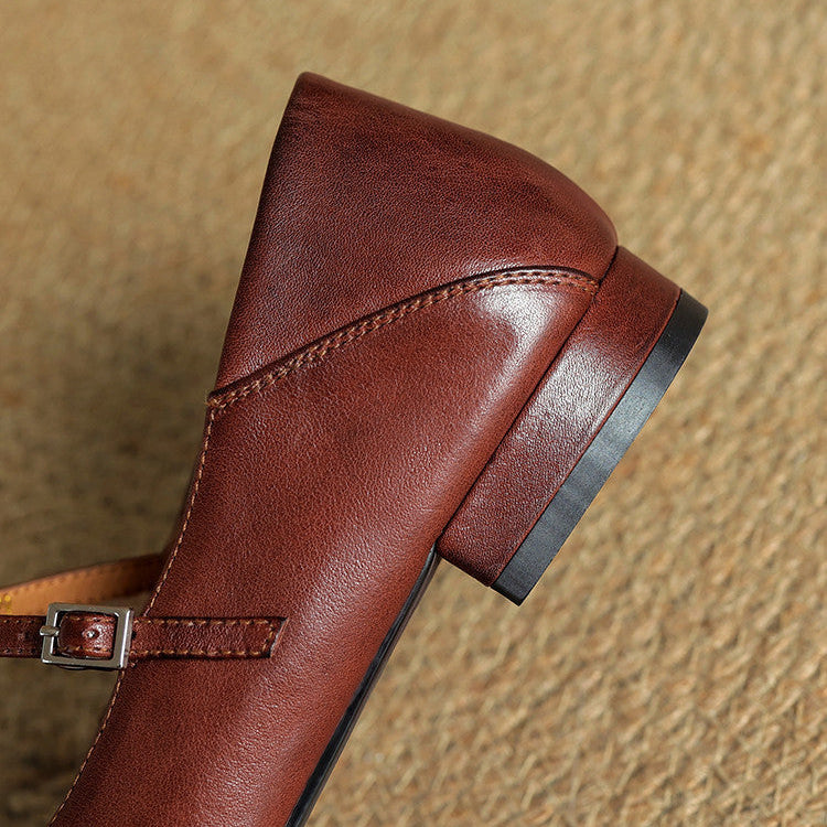 Miska Genuine Leather Flats - Alurea & Co.