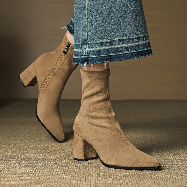 Tylia Genuine Suede Boots - Alurea & Co.
