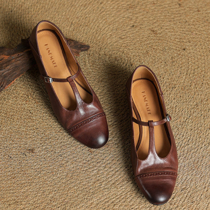 Miska Genuine Leather Flats - Alurea & Co.