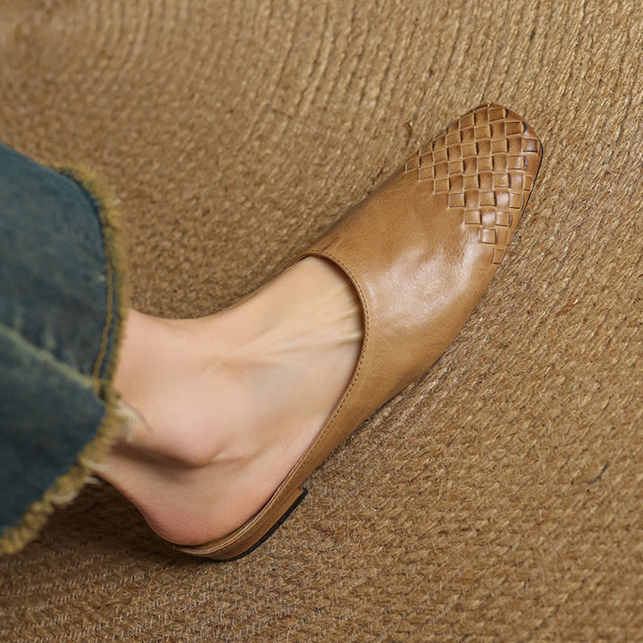 Helma Genuine Leather Mules - Alurea & Co.