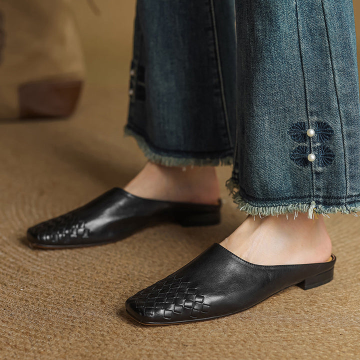 Helma Genuine Leather Mules - Alurea & Co.