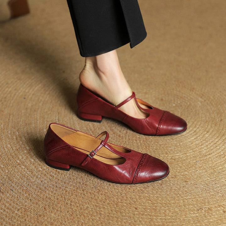 Miska Genuine Leather Flats - Alurea & Co.