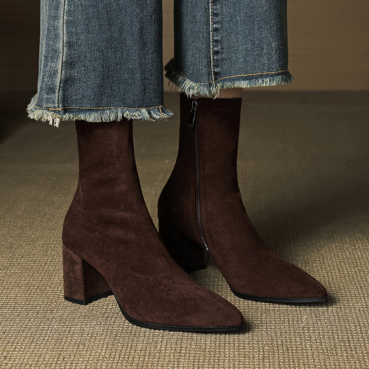 Tylia Genuine Suede Boots - Alurea & Co.