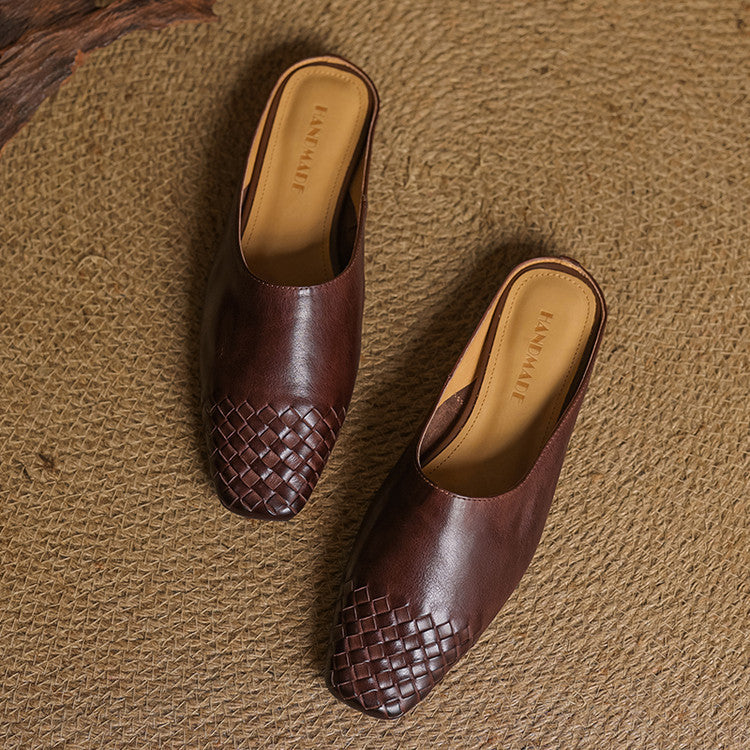 Helma Genuine Leather Mules - Alurea & Co.