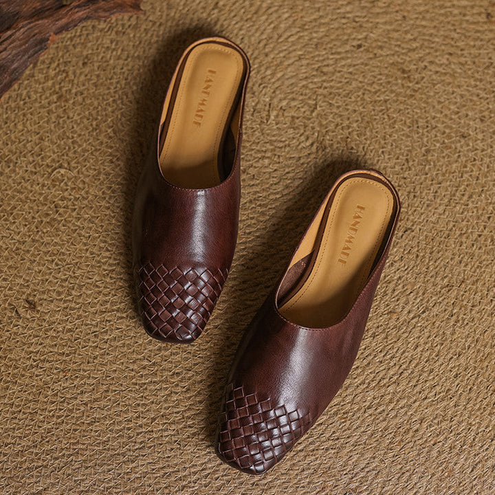 Helma Genuine Leather Mules - Alurea & Co.