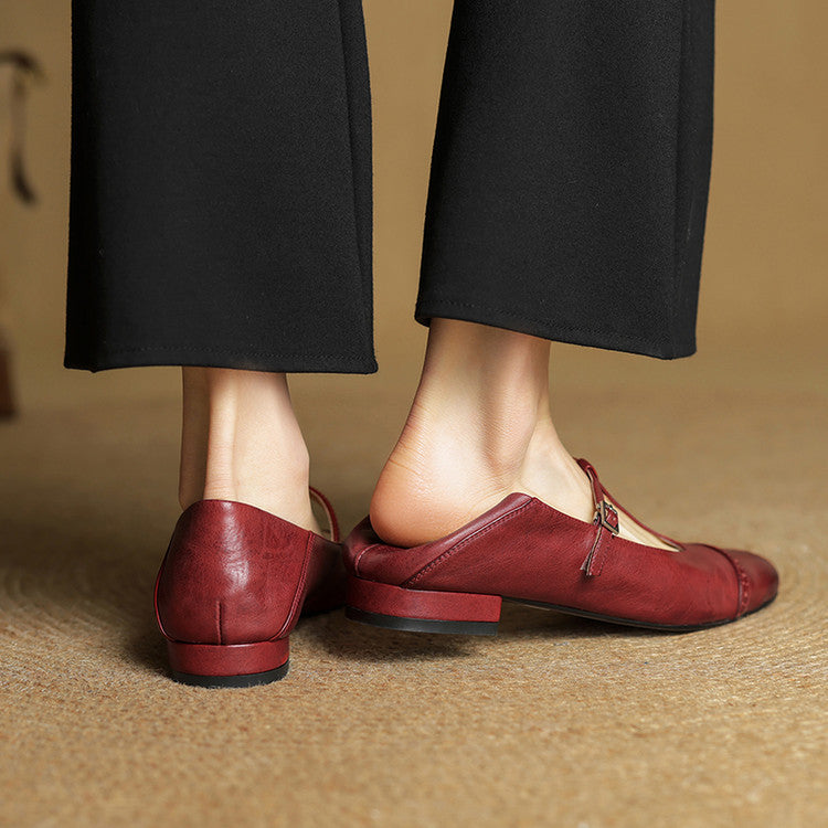 Miska Genuine Leather Flats - Alurea & Co.