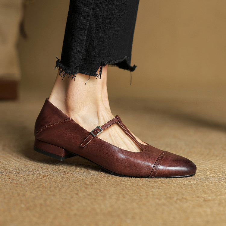 Miska Genuine Leather Flats - Alurea & Co.