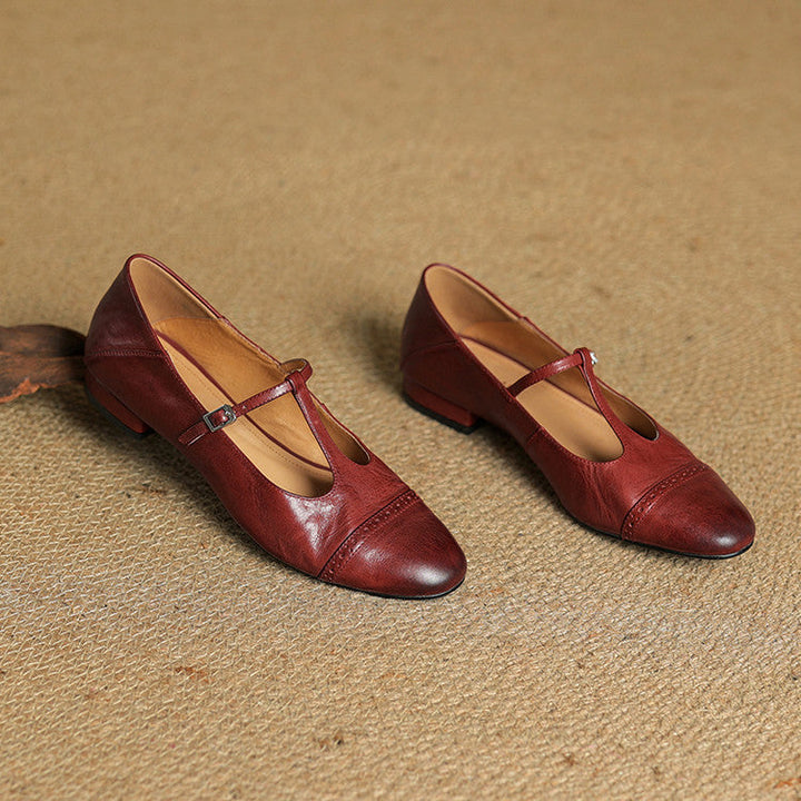Miska Genuine Leather Flats - Alurea & Co.