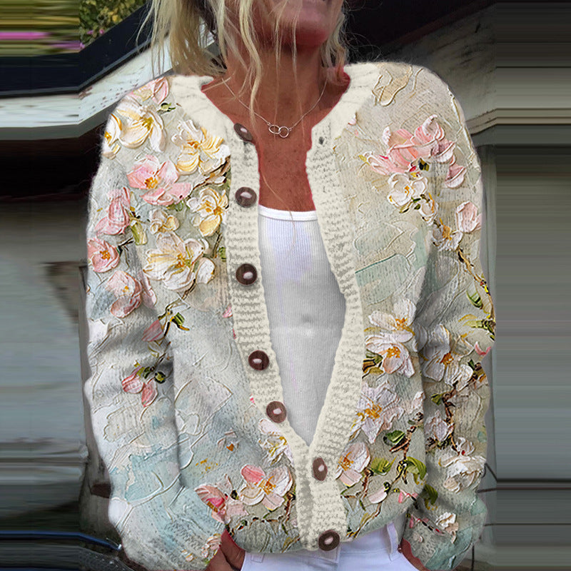 Chloe | Vintage Floral Cardigan Sweater - Alurea & Co.