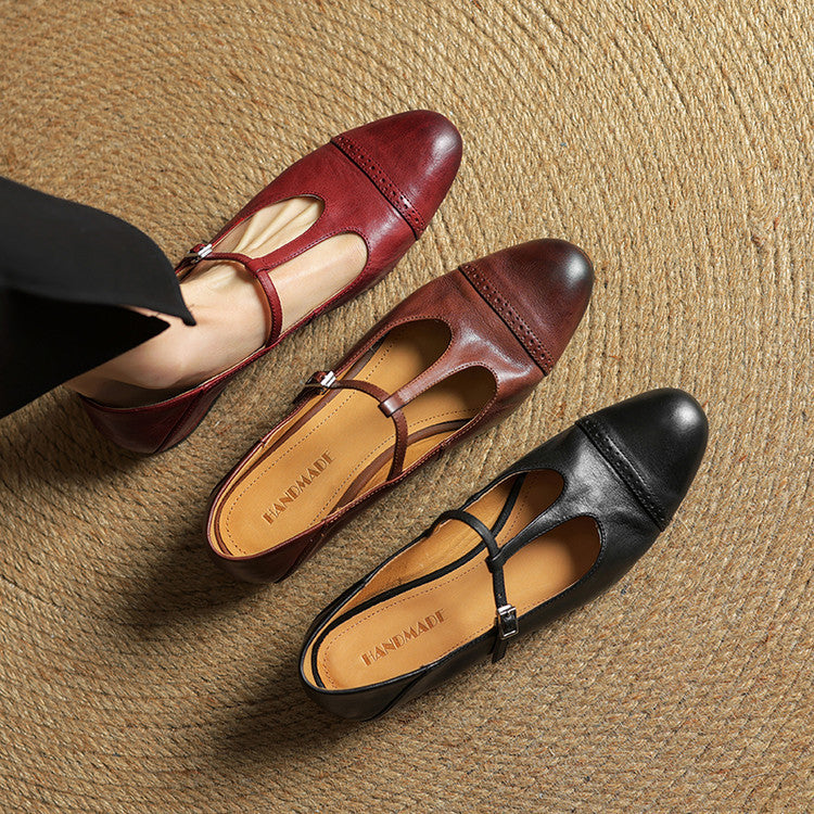 Miska Genuine Leather Flats - Alurea & Co.