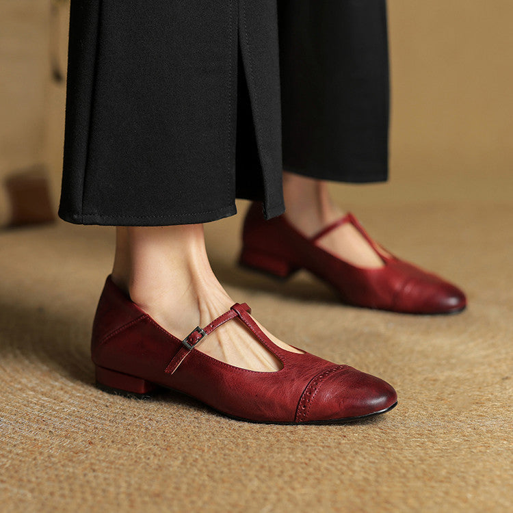 Miska Genuine Leather Flats - Alurea & Co.