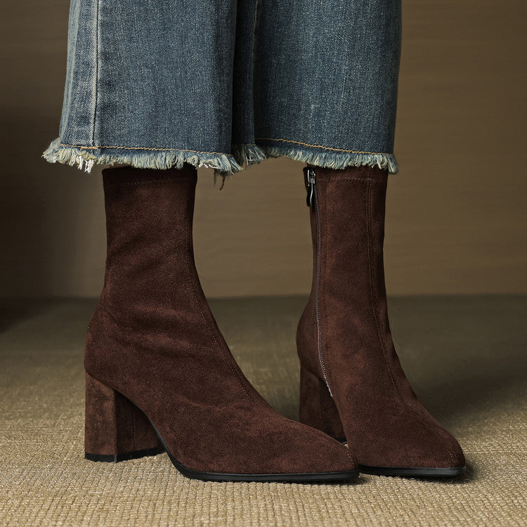Tylia Genuine Suede Boots - Alurea & Co.