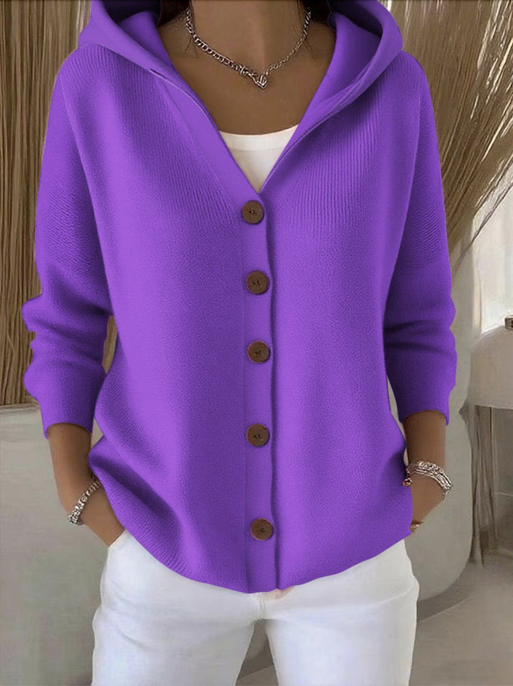 Zoé | Soft Hooded Knit Cardigan - Alurea & Co.