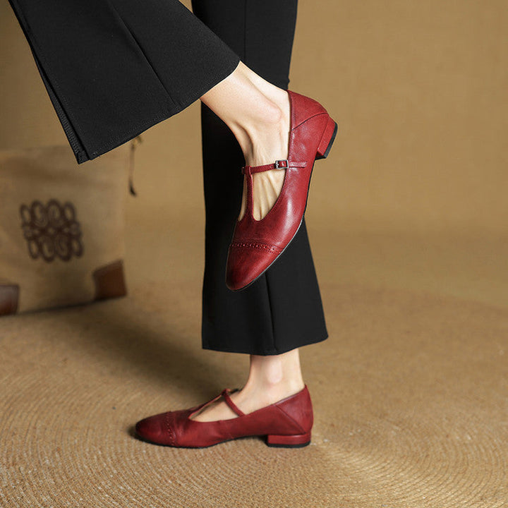 Miska Genuine Leather Flats - Alurea & Co.