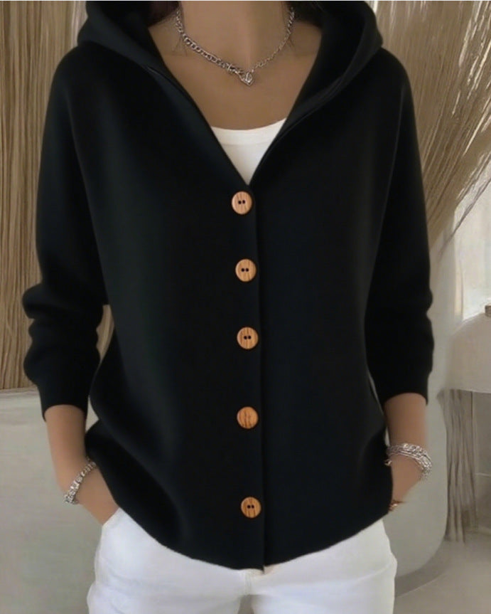 Zoé | Soft Hooded Knit Cardigan - Alurea & Co.
