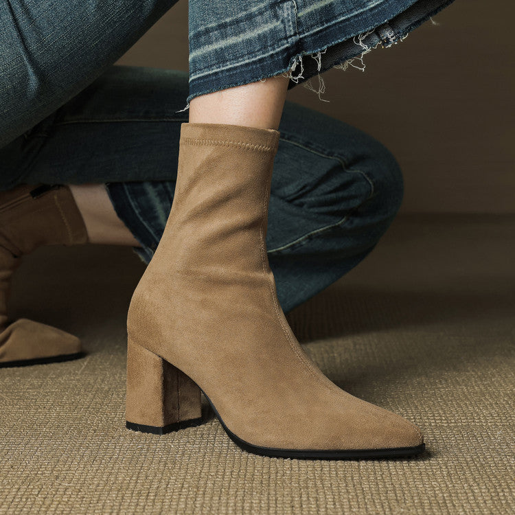 Tylia Genuine Suede Boots - Alurea & Co.