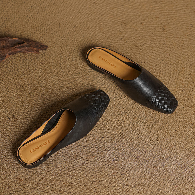 Helma Genuine Leather Mules - Alurea & Co.