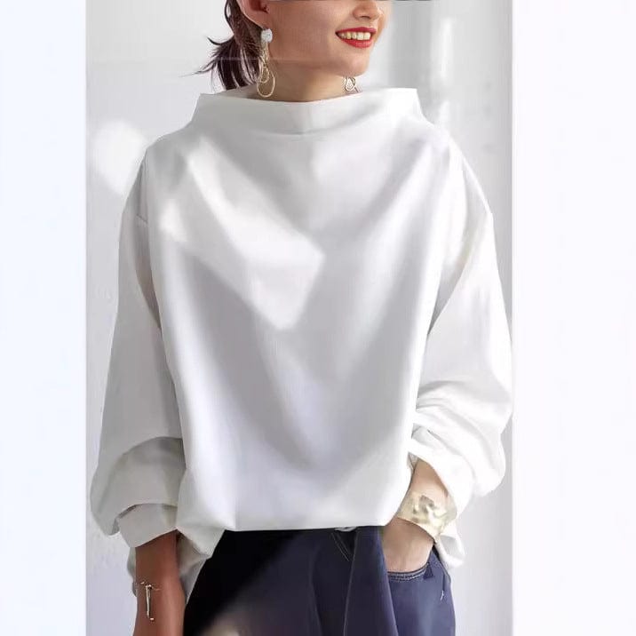 Lisa | High-Neck Casual Top - Alurea & Co.