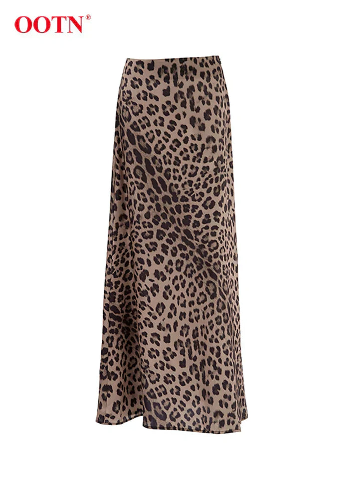 Selena - Leopard Slip Skirt