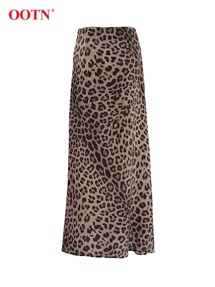 Selena - Leopard Slip Skirt