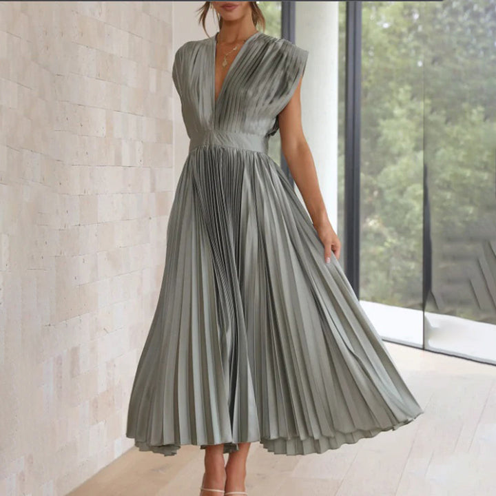 Genevieve | Timeless Pleated Midi Dress