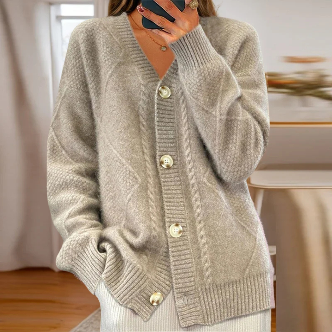 Charita | Cable-Knit Cardigan - Alurea & Co.