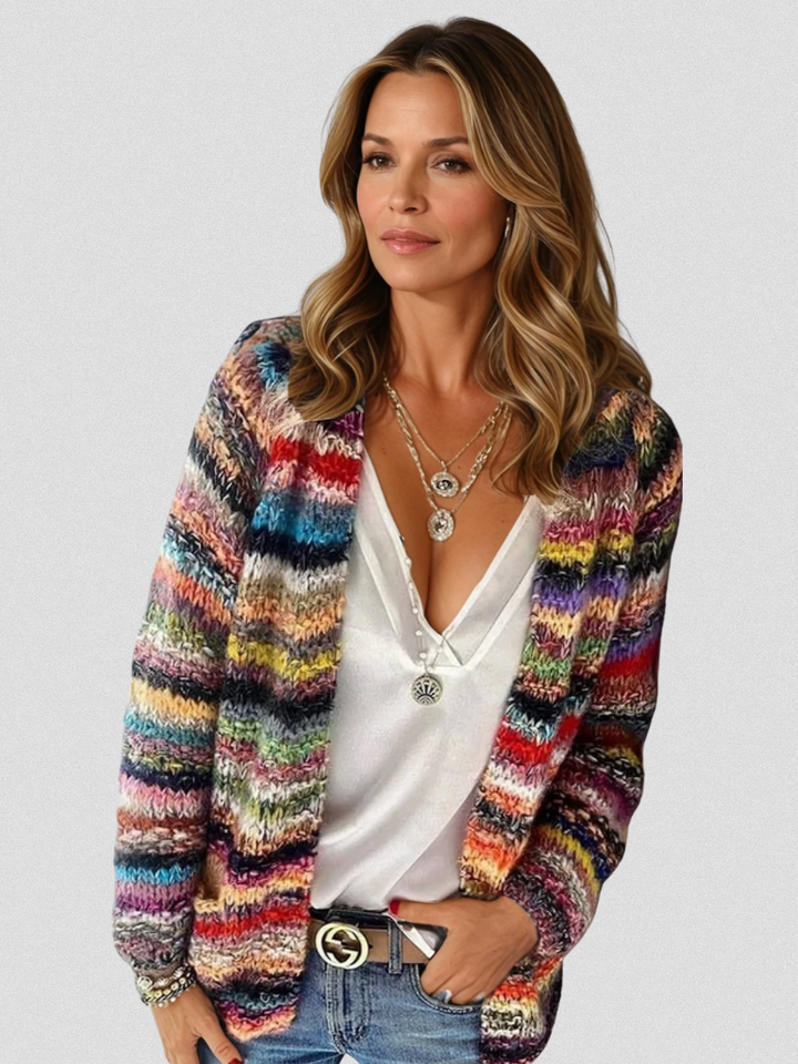 ISA VIBRANT LAYERS CARDIGAN - Alurea & Co.