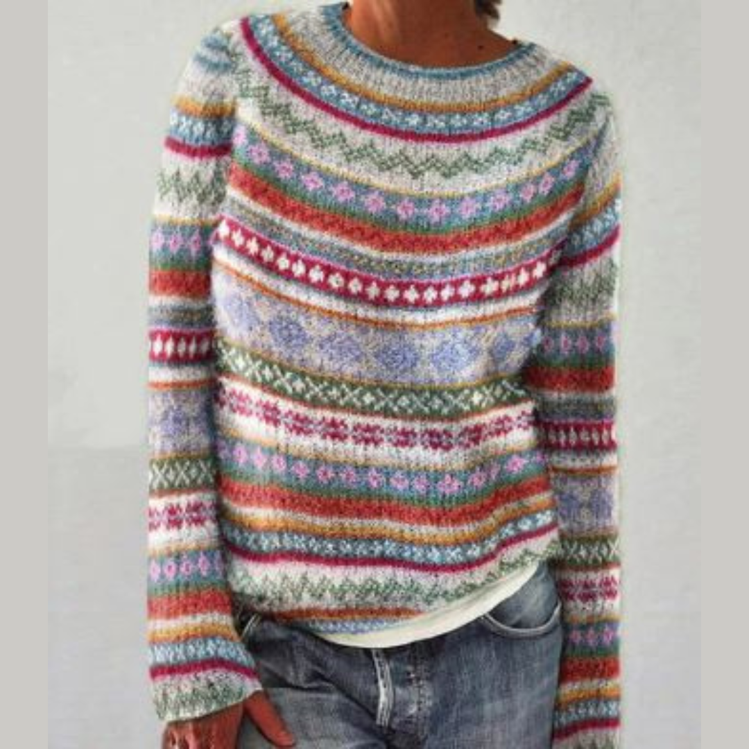 Jessie | Colorful Vintage Sweater - Alurea & Co.