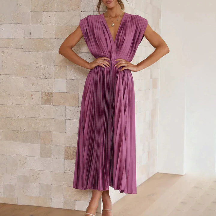 Genevieve | Timeless Pleated Midi Dress