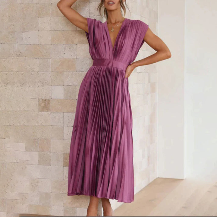 Genevieve | Timeless Pleated Midi Dress