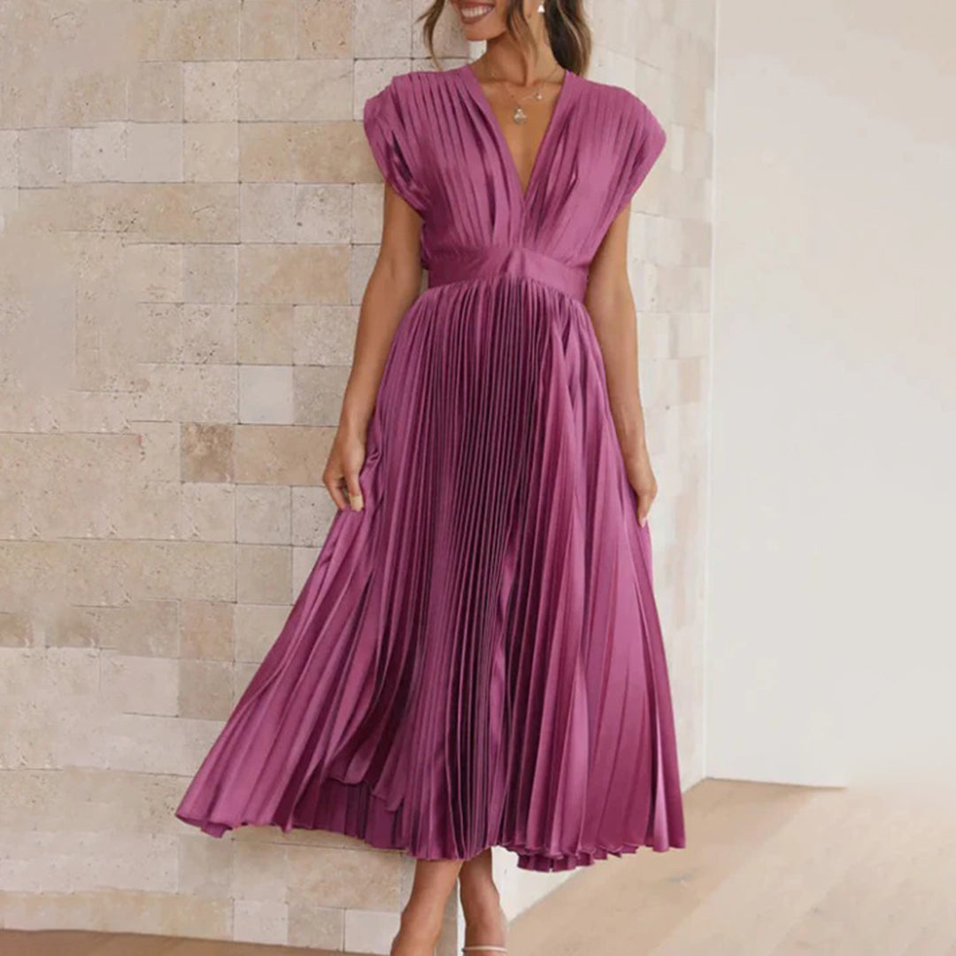 Genevieve | Timeless Pleated Midi Dress