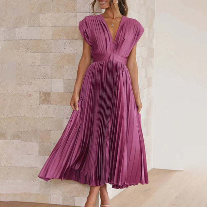 Genevieve | Timeless Pleated Midi Dress