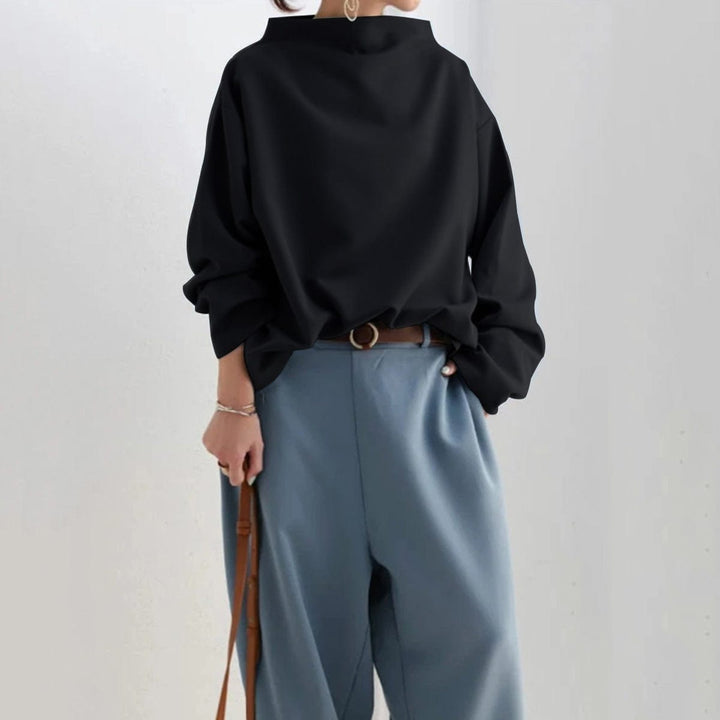 Lisa | High-Neck Casual Top - Alurea & Co.