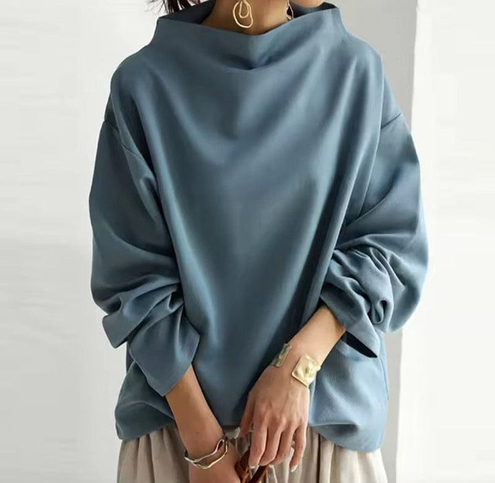 Lisa | High-Neck Casual Top - Alurea & Co.