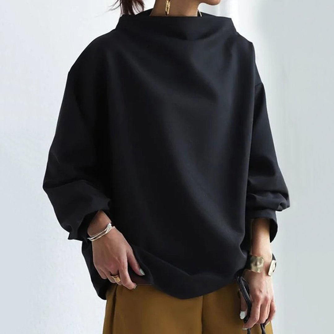 Lisa | High-Neck Casual Top - Alurea & Co.